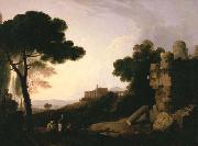 Landscape Capriccio with Tomb of the Horatii and Curiatii, and the Villa of Maecenas at Tivoli Richard Wilson